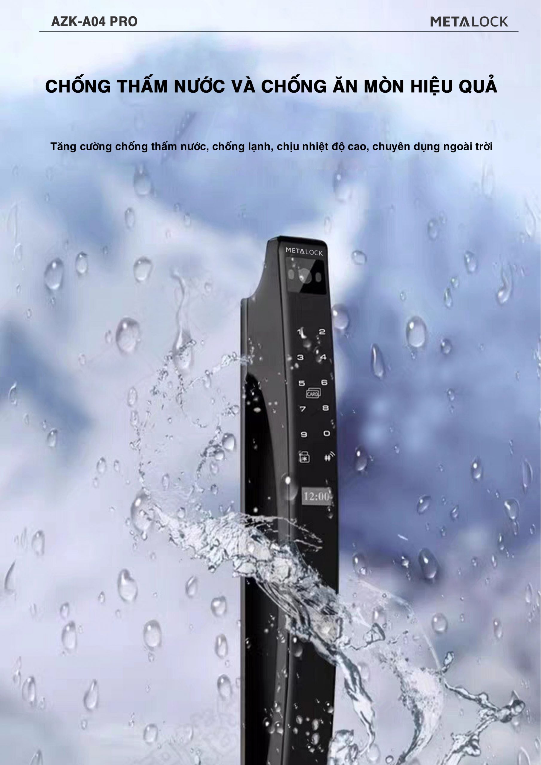 Khóa thông minh nhận diện khuôn mặt Metalock AZK-A04 Pro