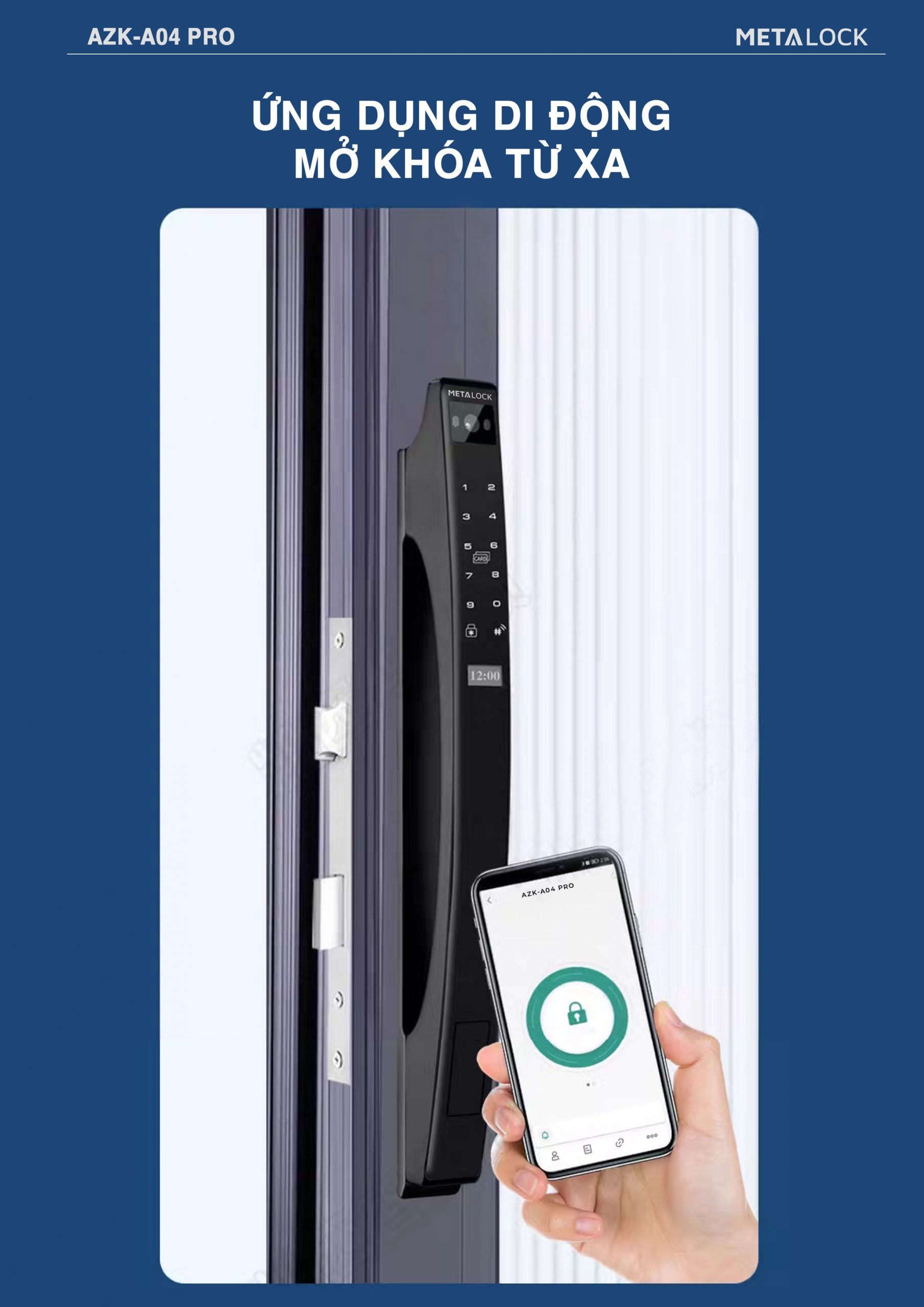 Khóa thông minh nhận diện khuôn mặt Metalock AZK-A04 Pro