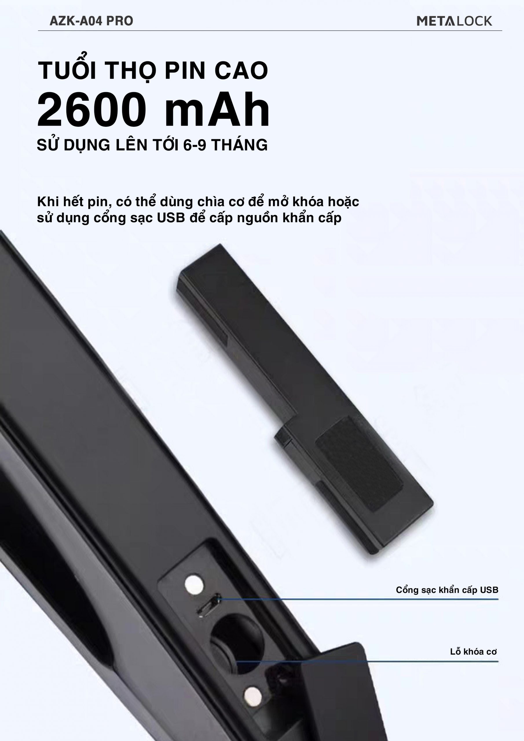 Khóa thông minh nhận diện khuôn mặt Metalock AZK-A04 Pro